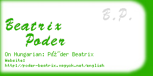 beatrix poder business card