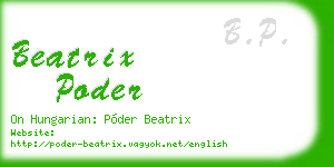 beatrix poder business card